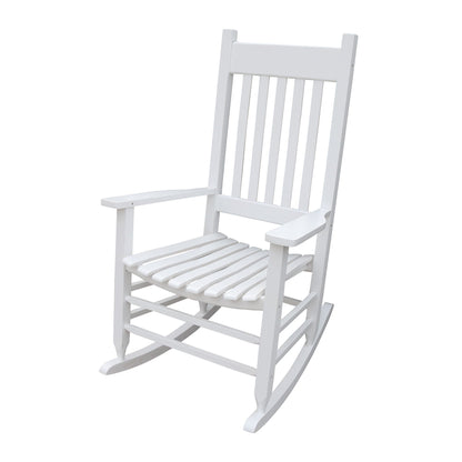 Classic Wooden Porch Rocker Chair Populus Wood Comfortable Design