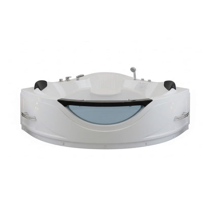 Nuvia Celestia 59-Inch 2-Person Luxury Corner Whirlpool Jetted Bathtub (SAK97310)