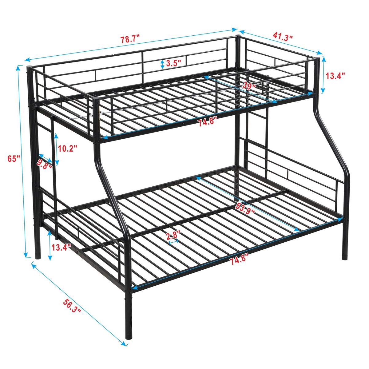 Modern Metal Bunk Bed