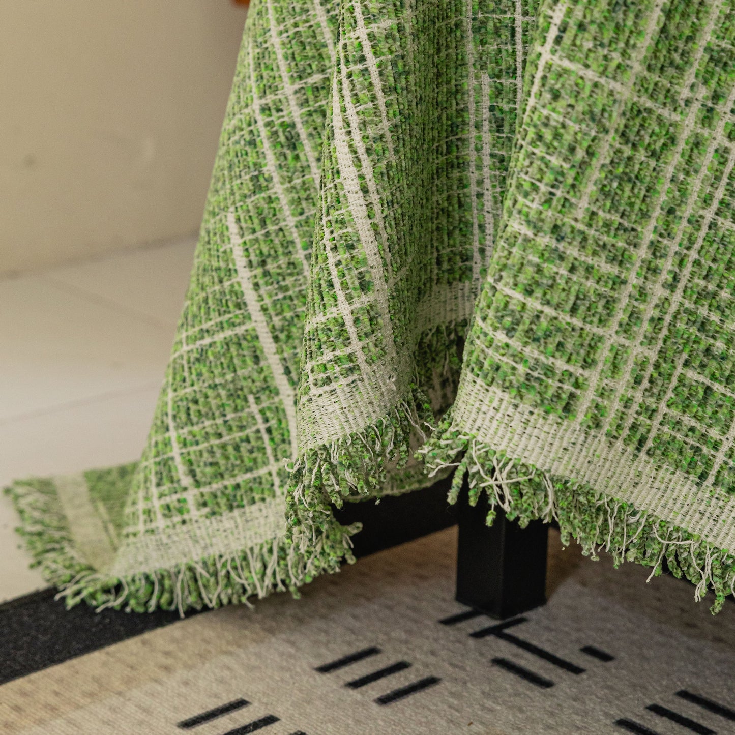 Boho Woven Sofa Throw Cover, Modern Soft Couch Protector for Pets & Living Room Decor
