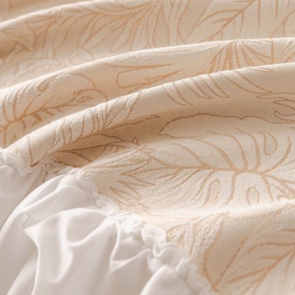 French Chic Style Ruffle Floral Cover Throws for Sofas, Decorative Couch Covers