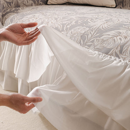 French Chic Style Ruffle Floral Cover Throws for Sofas, Decorative Couch Covers