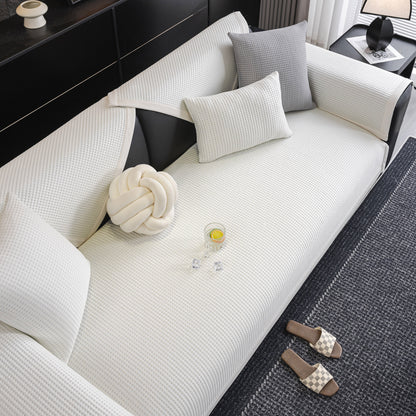 Non-Slip Cooling Breathable Couch Protector Towel, Lightweight Slipcover for Sofas