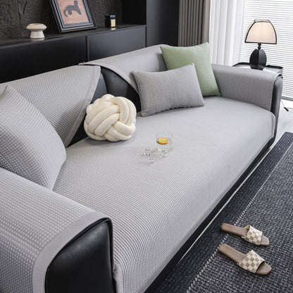 Non-Slip Cooling Breathable Couch Protector Towel, Lightweight Slipcover for Sofas