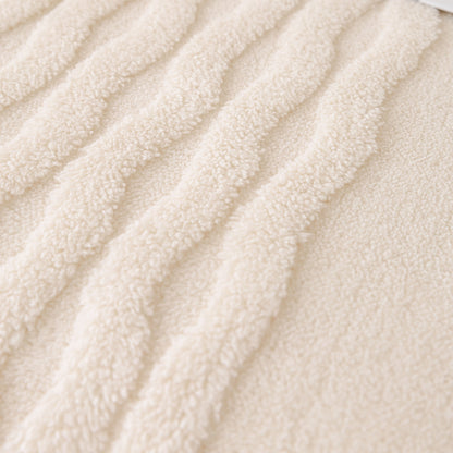 Modern 3D Water Ripple Sofa Cover, Non-Shedding Cream Style Furniture Protector Throw