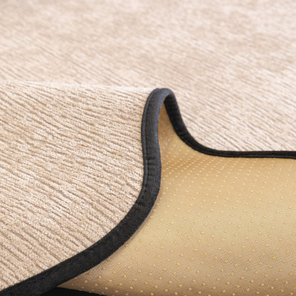 Chenille Couch Cover with Scalloped Edge, Non-Slip Modular Slipcover Sectional