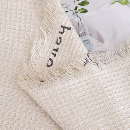 Chenille Sofa Cover Throw, Smile Couch Cover Blanket Throws for Couches, Soft Sofa Towel