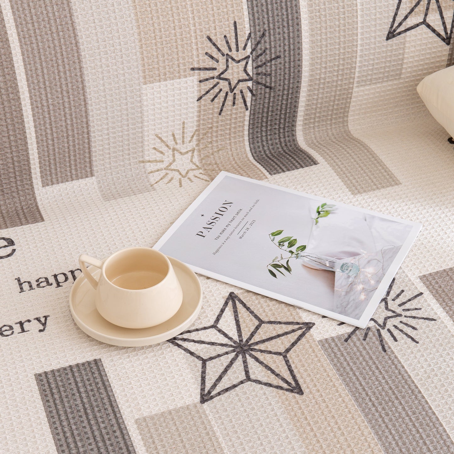 Chenille Sofa Cover Throw, Smile Couch Cover Blanket Throws for Couches, Soft Sofa Towel