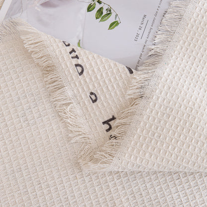 Chenille Sofa Cover Throw, Smile Couch Cover Blanket Throws for Couches, Soft Sofa Towel