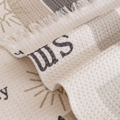 Chenille Sofa Cover Throw, Smile Couch Cover Blanket Throws for Couches, Soft Sofa Towel