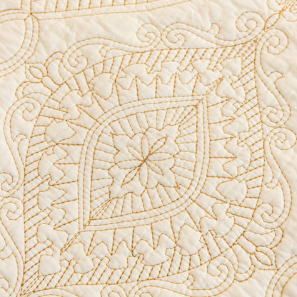 Baroque Sofa Cover – Quilted Cotton, Non-Slip, Washable with Ornate Embroidery