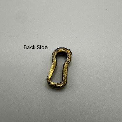 Authentic Cast Brass Keyhole Insert for Premium Antique Furniture Pieces