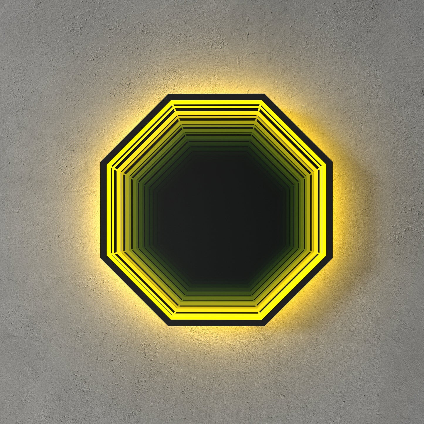 3D Octagon Mirror Light