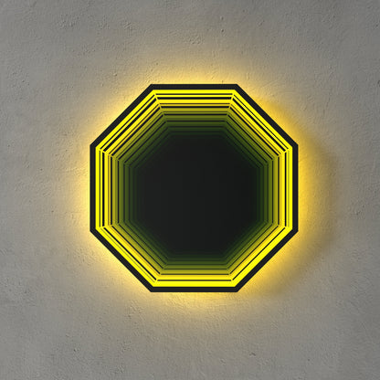 3D Octagon Mirror Light