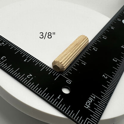 Fluted Dowel Pin - White Birch: Superior Glue Dispersion and Bonding in 4 Sizes