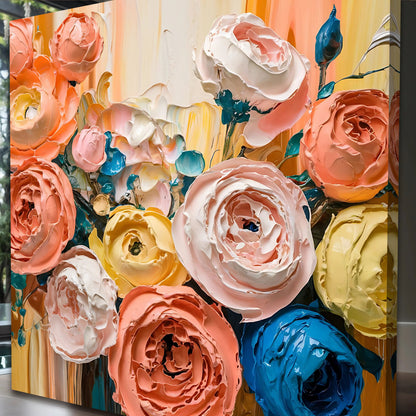 Blooming Bouquet Impasto Wall Art