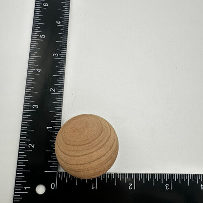 Wood Knob, Round with Wide Base