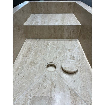 HANDCRAFTED CUSTOM TRAVERTINE SINK (TR-107)