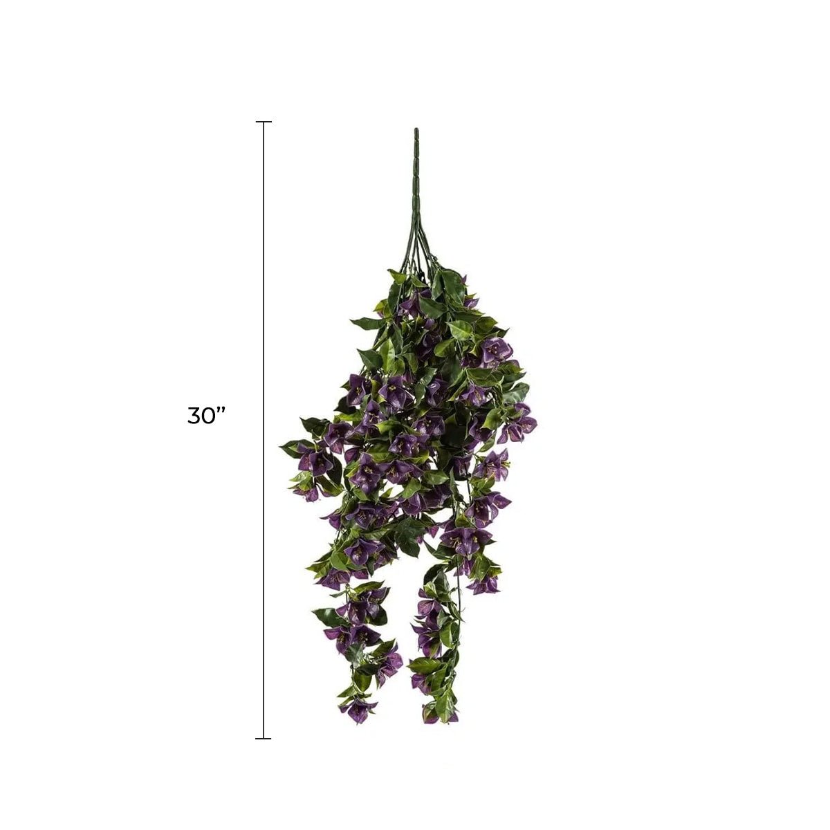 Purple Bougainvillea Artificial Hanging Plant Set of 5 35in – UV Resistant