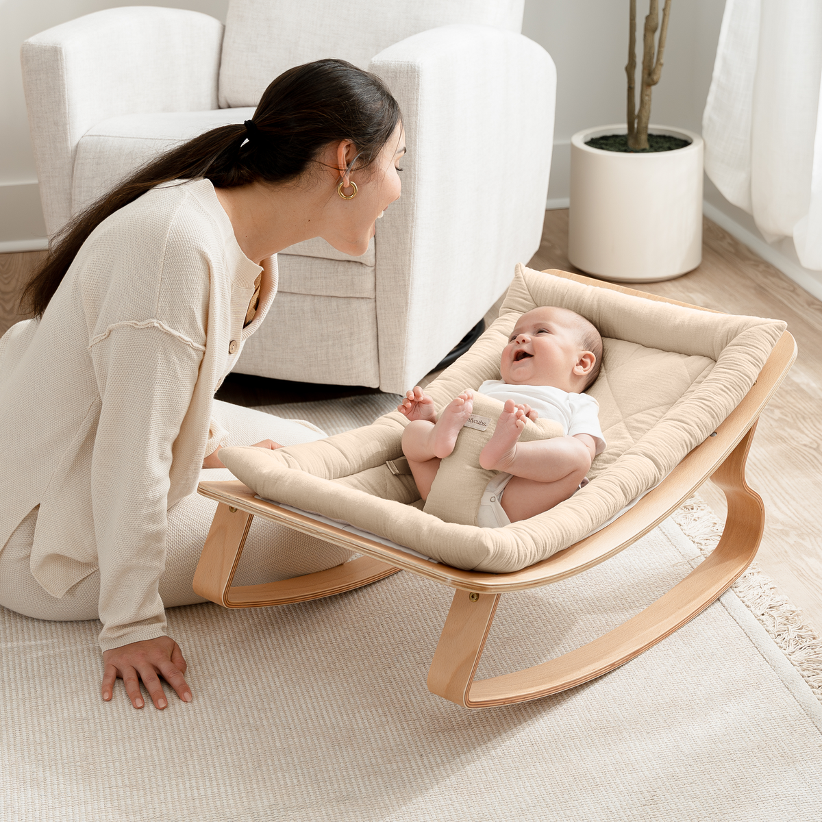 Baby Rocker for Ages 0-24 Months in Sand