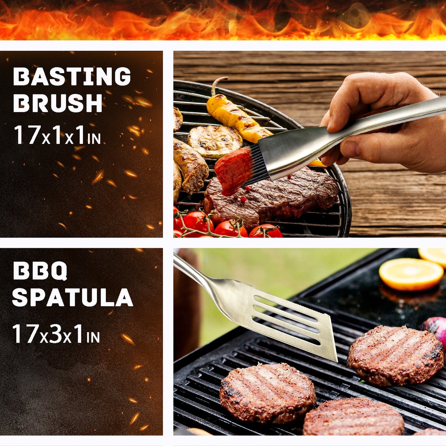 “Colorado" Camping Accessories BBQ Tools Set in a Wooden Case, 6 items