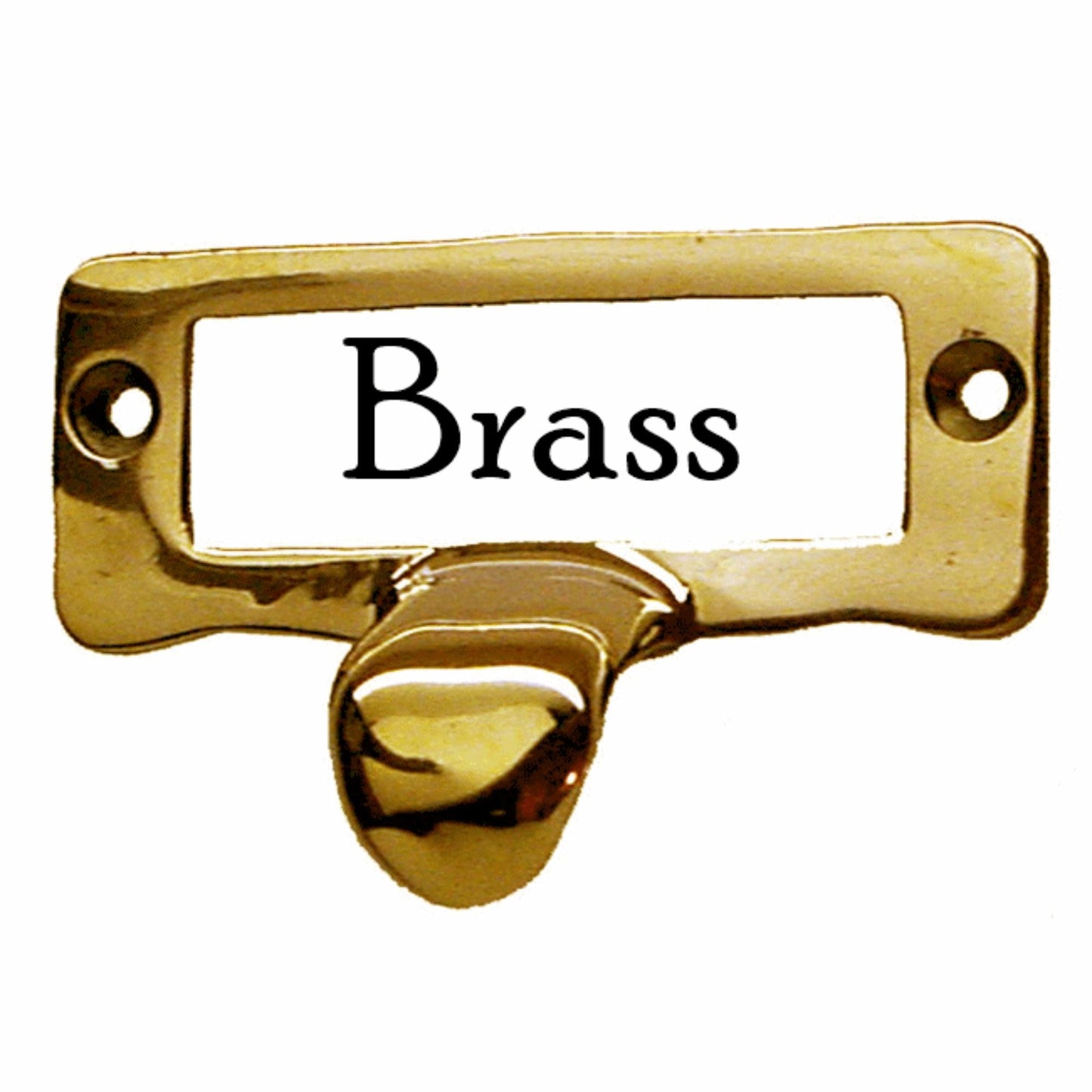 Solid Brass Card Holder w/ Pull