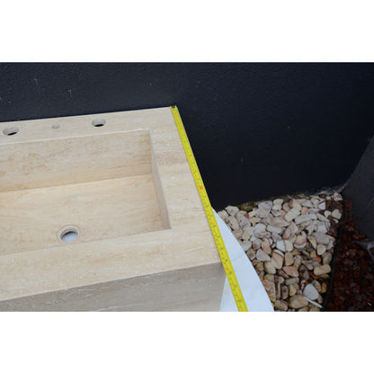 HANDCRAFTED CUSTOM TRAVERTINE SINK (TR-055)