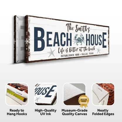 Personalized Beach House Sign