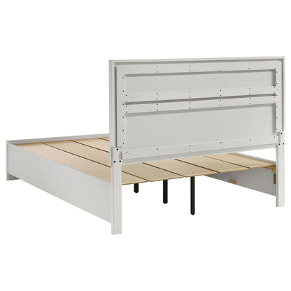 Miranda 51-inch Wood Queen Storage Panel Bed White