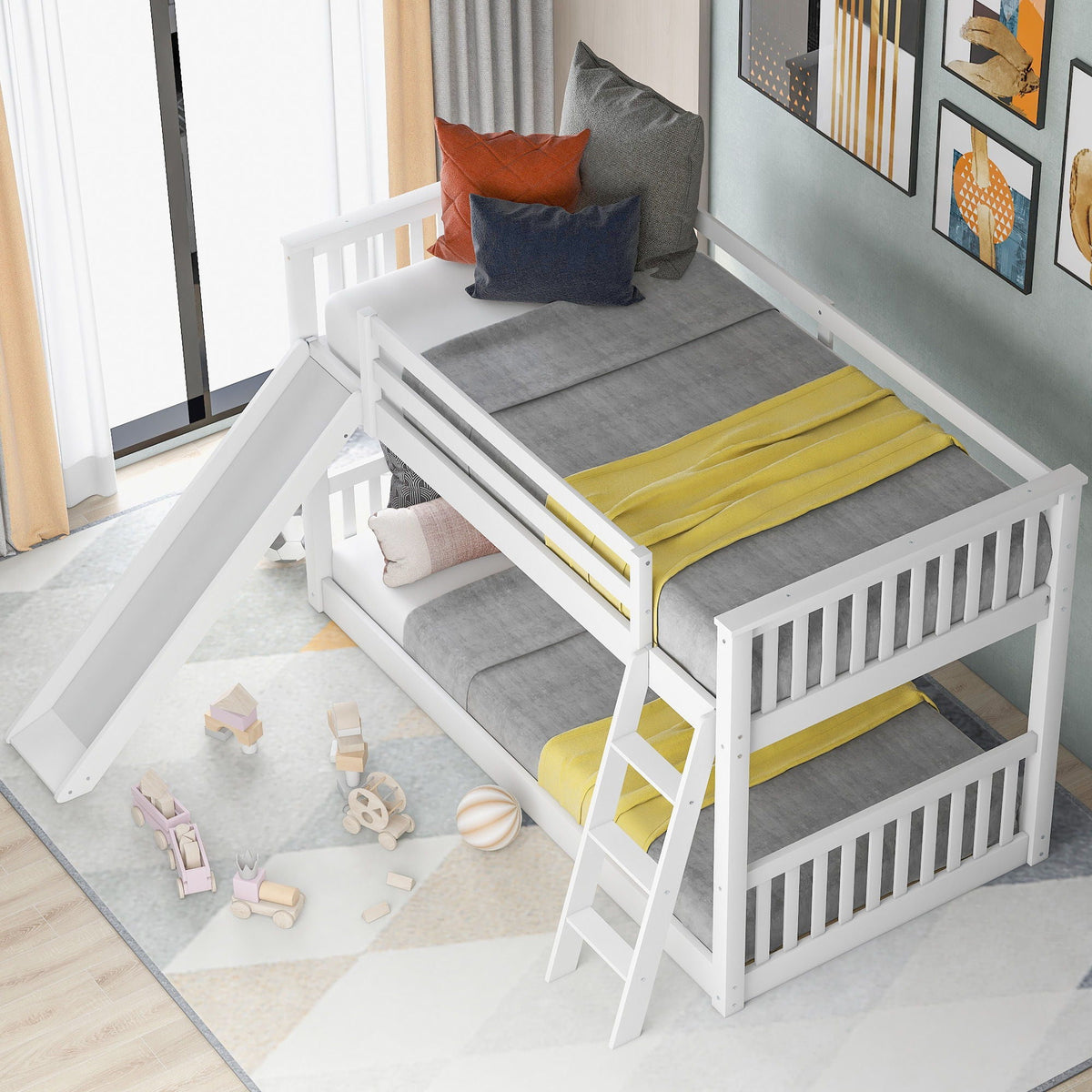 Bunk Bed & Convertible Slide And Ladder