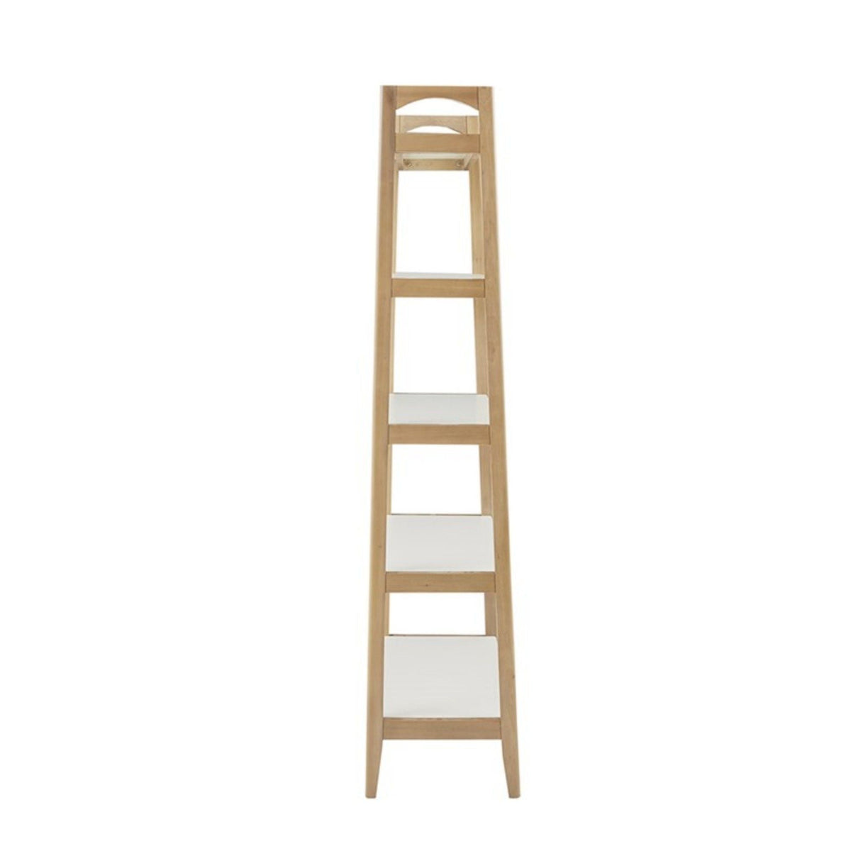 Parker - Bookcase With 5 Shelves - Off White / Natural