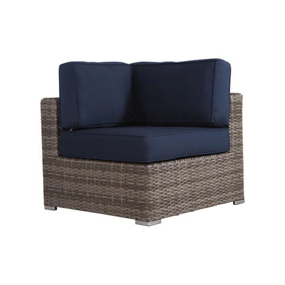 Wicker Seating Group Set With Table And Cushions
