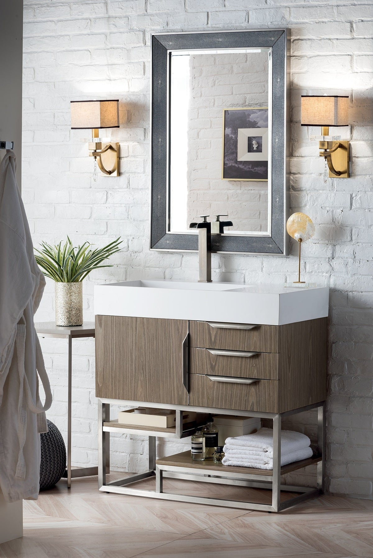 James Martin Columbia 36" Single Bathroom Vanity, Ash Gray