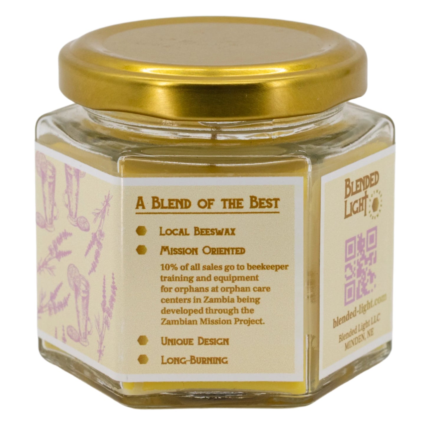 Lavender Lemonade Scented Candle | Multiple Sizes | Blended Light