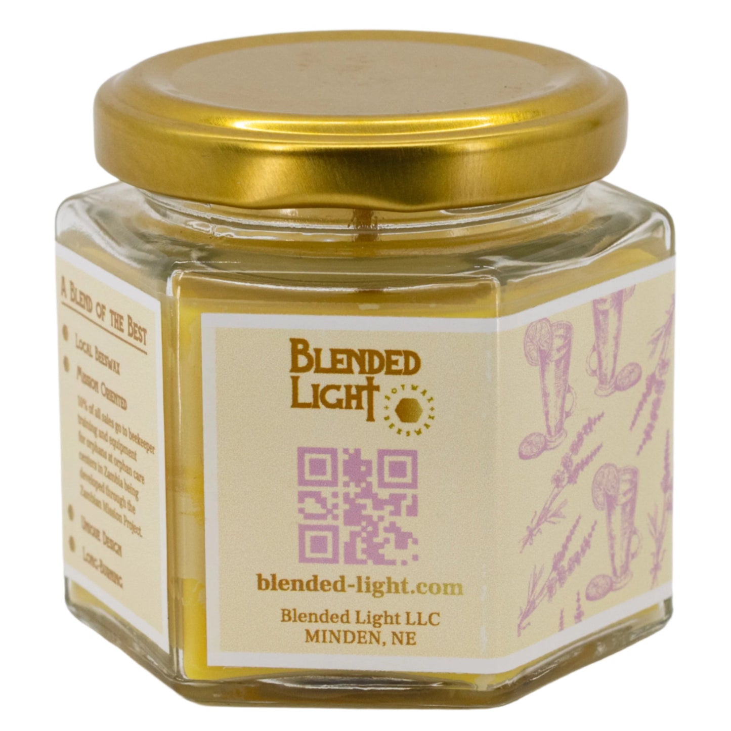 Lavender Lemonade Scented Candle | Multiple Sizes | Blended Light