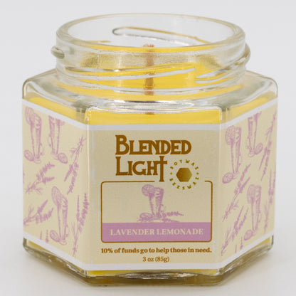 Lavender Lemonade Scented Candle | Multiple Sizes | Blended Light