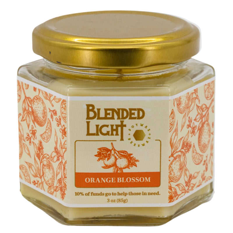 Orange Blossom Scented Candle | Multiple Sizes | Blended Light