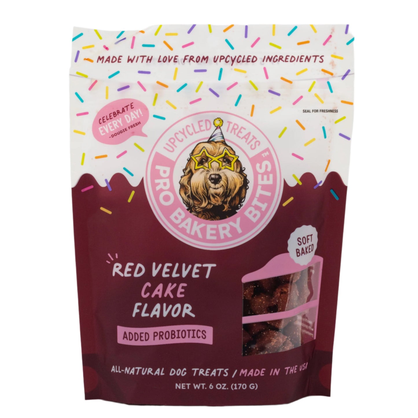 Red Velvet Pro Bakery Bites with Probiotic | 6 oz | Brenmar