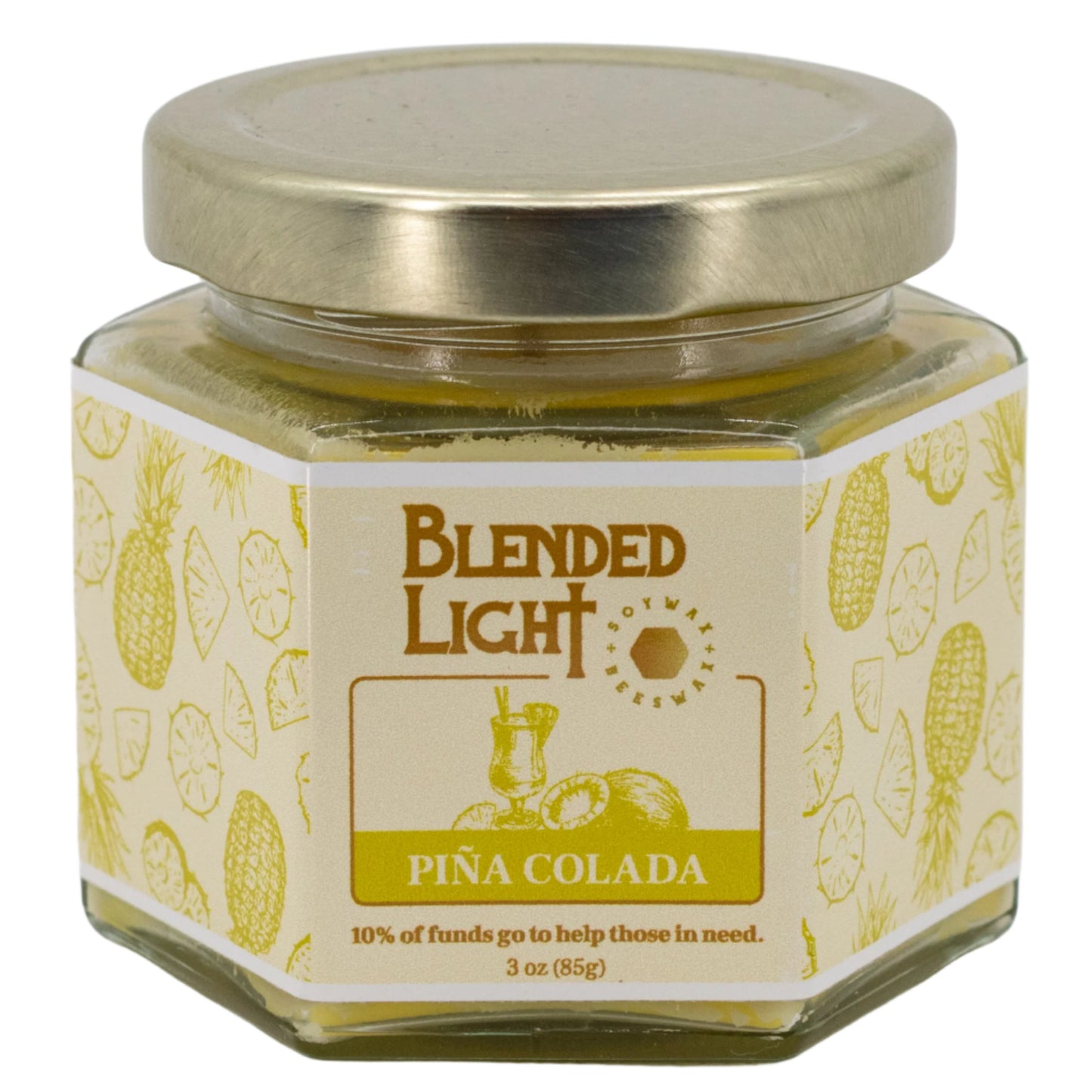 Piña Colada Scented Candle | Multiple Sizes | Blended Light