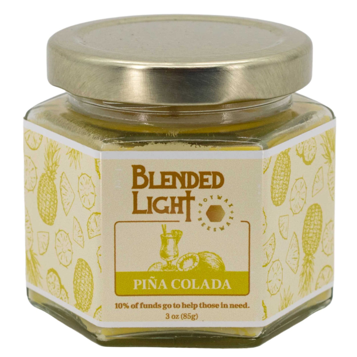 Piña Colada Scented Candle | Multiple Sizes | Blended Light