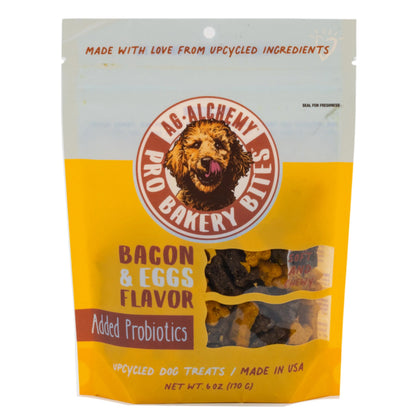 Bacon & Eggs Pro Bakery Bites with Probiotic | Pack of 2 | 6 oz | Brenmar