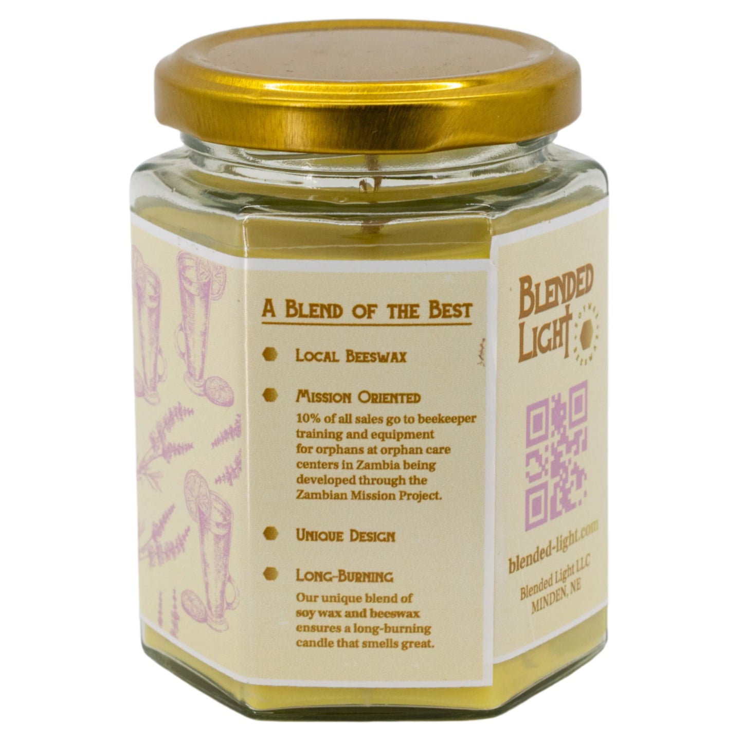 Lavender Lemonade Scented Candle | Multiple Sizes | Blended Light