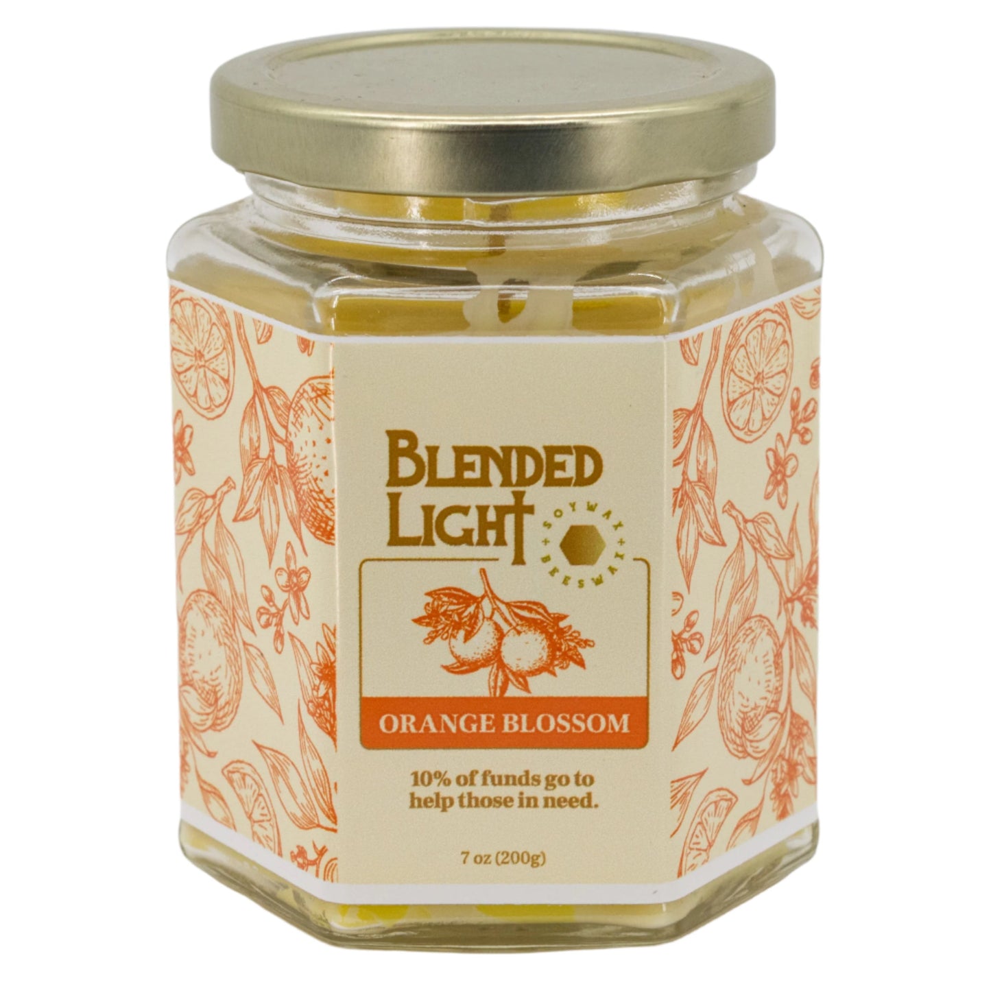 Orange Blossom Scented Candle | Multiple Sizes | Blended Light