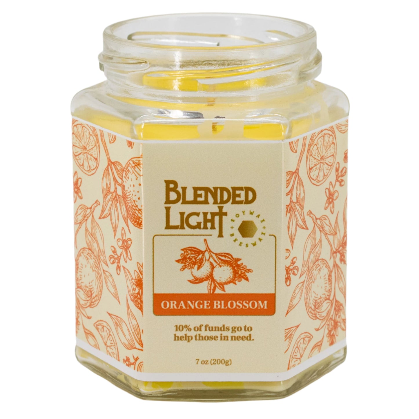 Orange Blossom Scented Candle | Multiple Sizes | Blended Light