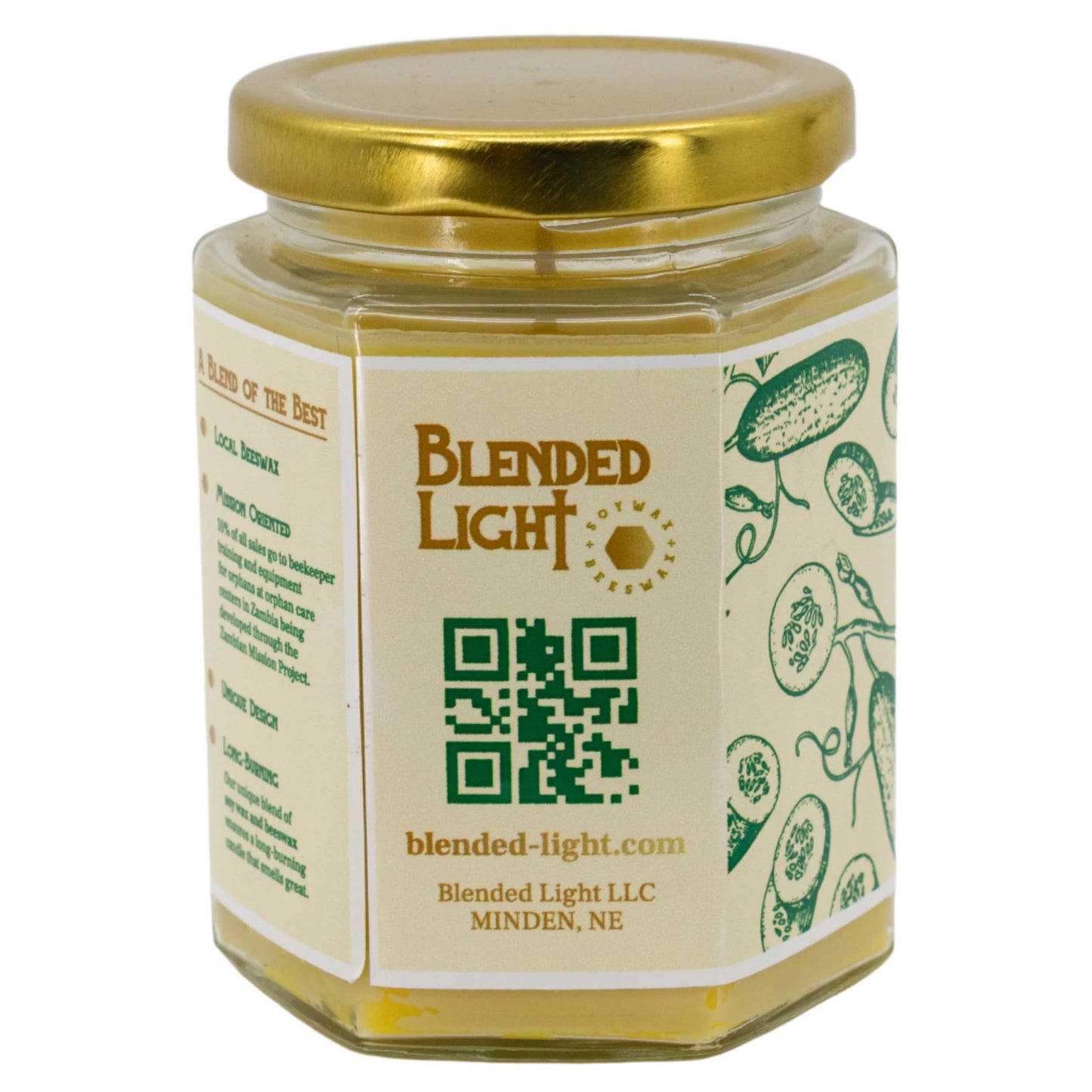 Fresh Cucumber Scented Candle | Mutliple Sizes | Blended Light