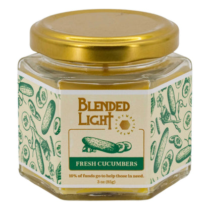 Fresh Cucumber Scented Candle | Mutliple Sizes | Blended Light