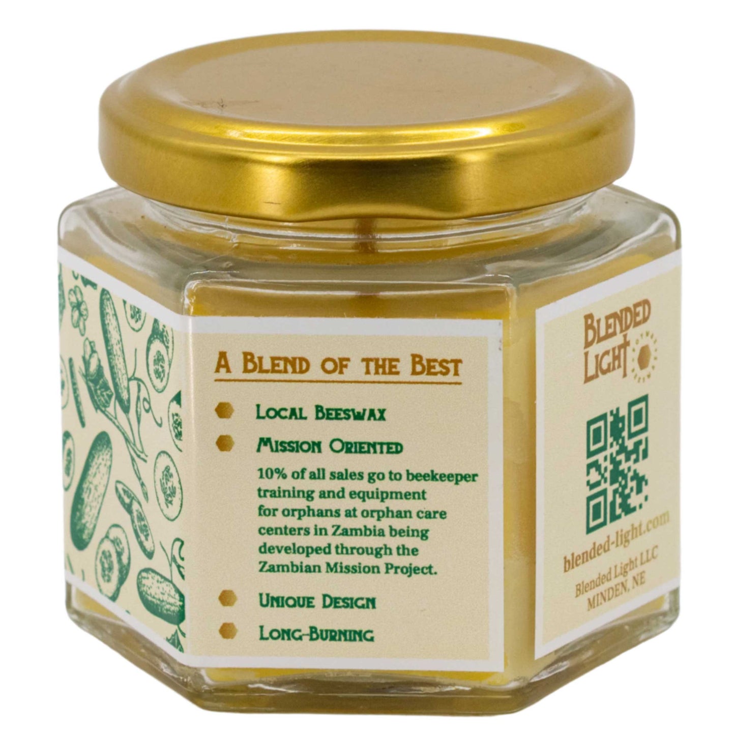 Fresh Cucumber Scented Candle | Mutliple Sizes | Blended Light