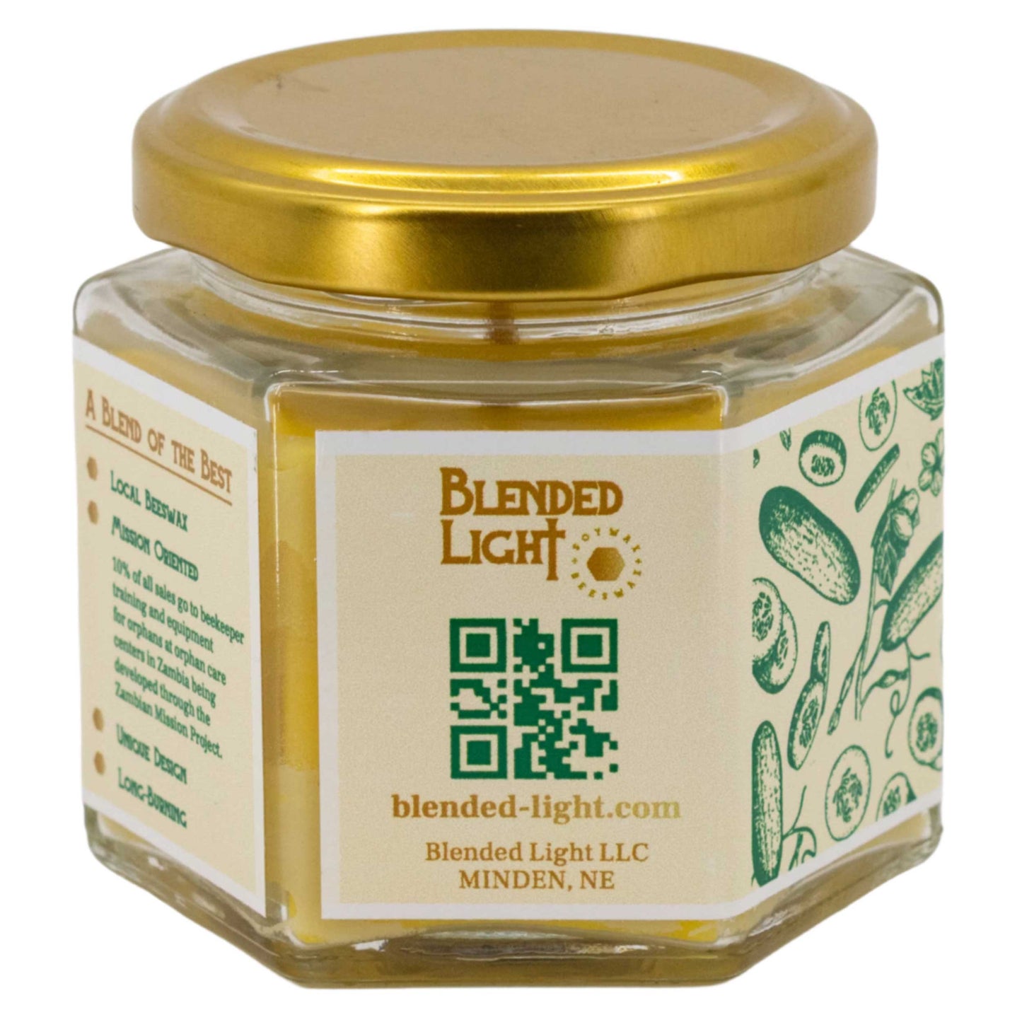 Fresh Cucumber Scented Candle | Mutliple Sizes | Blended Light