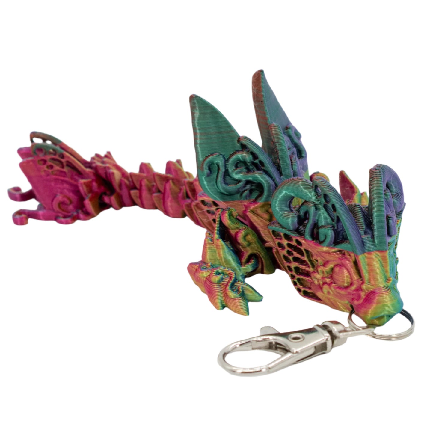 3D Printed Dragon Figurine Keychain | Multiple Colors | Black Sheep Products LLC