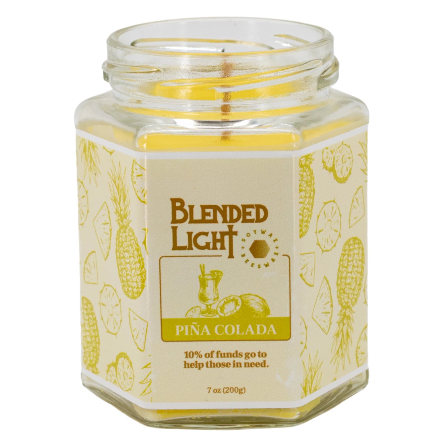 Piña Colada Scented Candle | Multiple Sizes | Blended Light